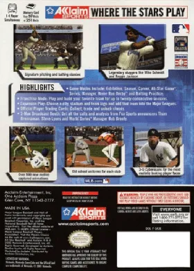 All-Star Baseball 2003 featuring Derek Jeter box cover back